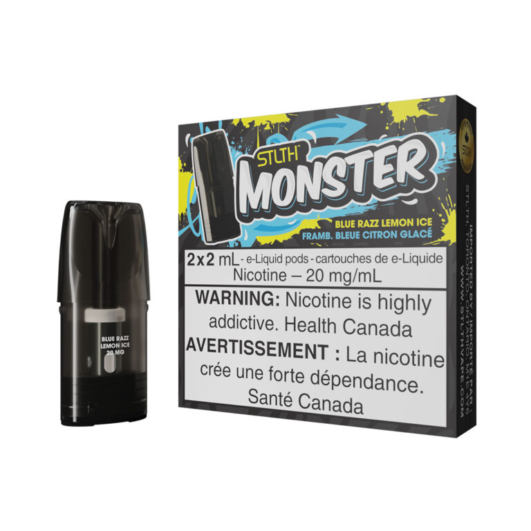 Blue Razz Monter Blue Razz Lemon Ice STLTH Monster Pods | VapeLoft