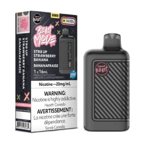 Str8 UP Strawberry Banana Iced Flavour Beast Beast Mode – Disposable Vape