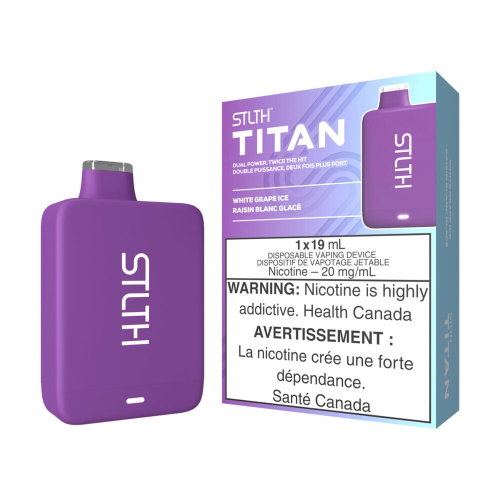 White Grape Ice STLTH Titan Disposable Vape