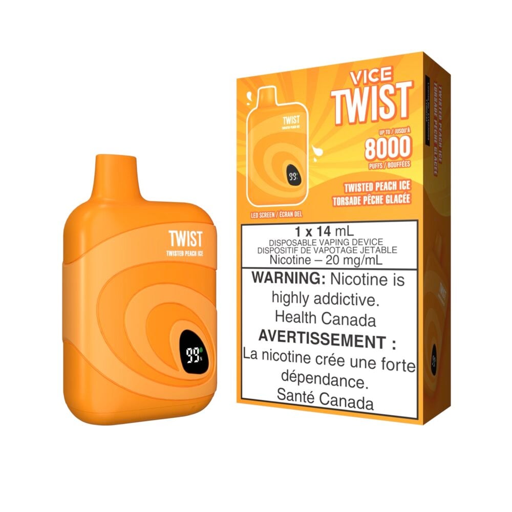 Twisted Peach Ice Vice Twist Disposable Vape