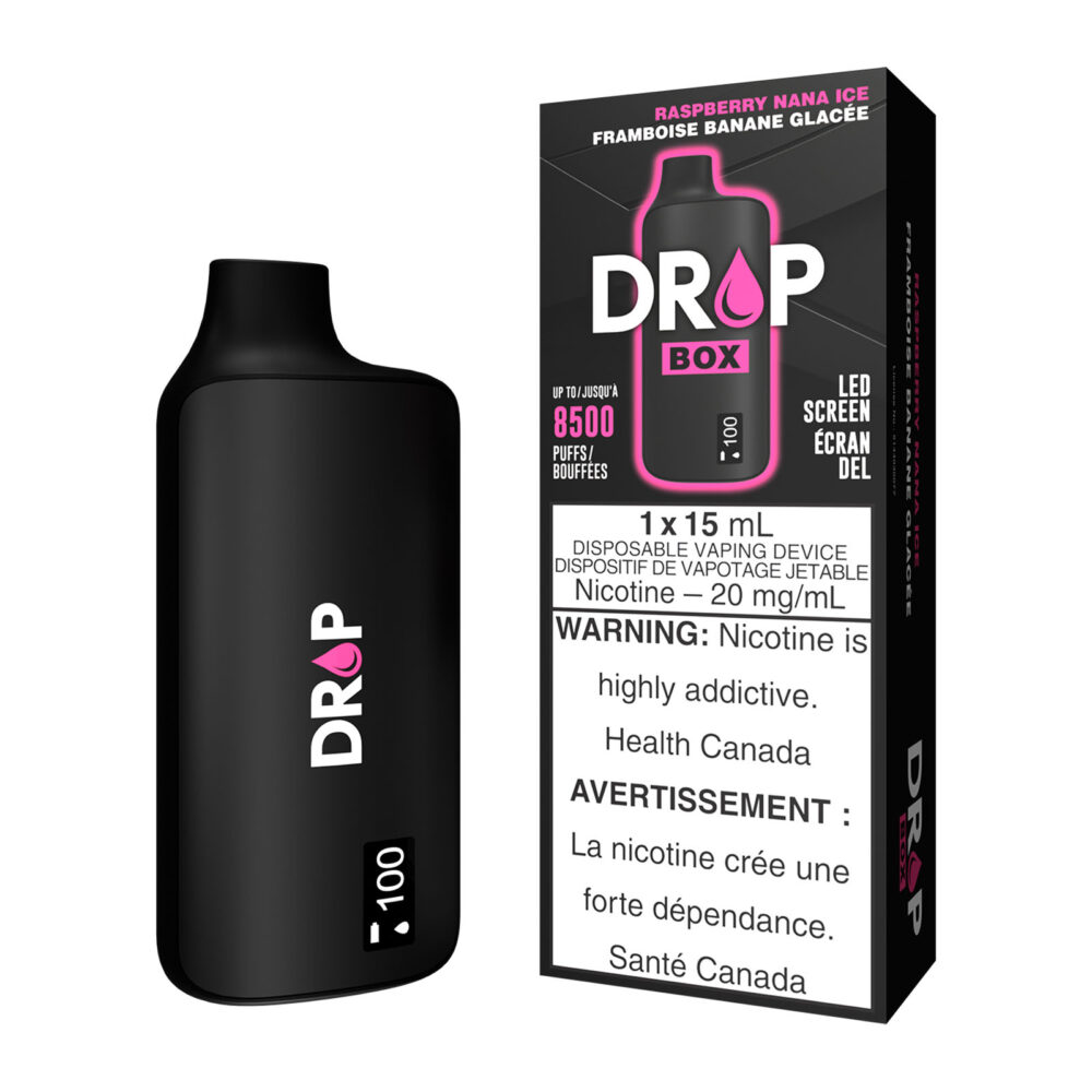 Raspberry Nana Ice Drop Box Disposable Vape