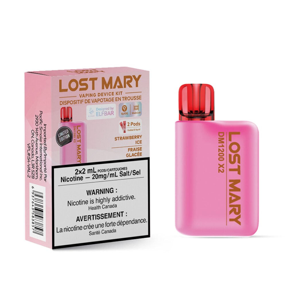 Strawberry Ice Lost Mary DM1200x2 Disposable Vape