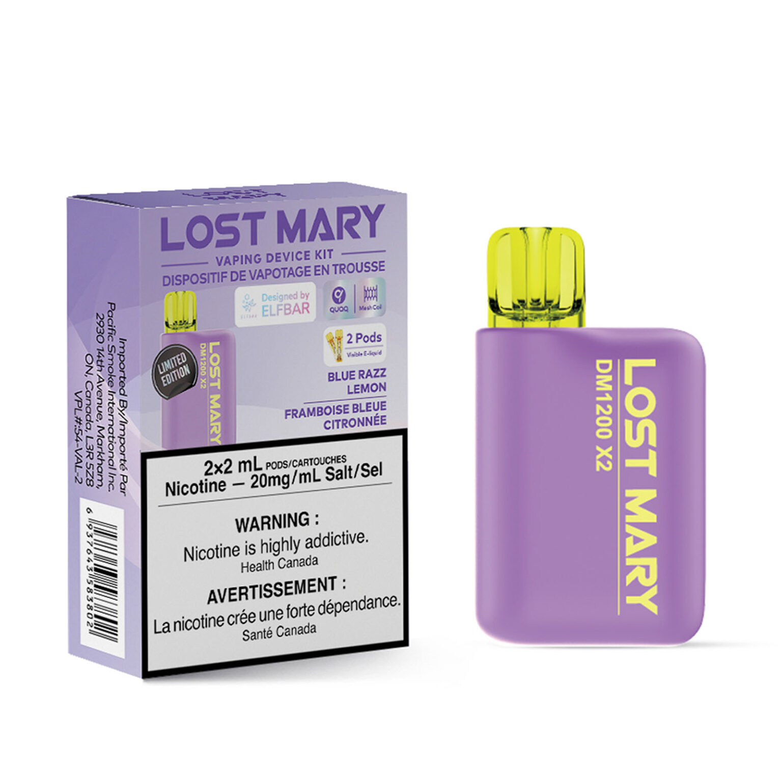 Blue Razz Lemon Lost Mary DM1200x2 Disposable Vape | VapeLoft