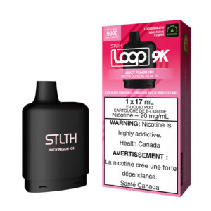 Juicy Peach Ice STLTH Loop 9K Pod