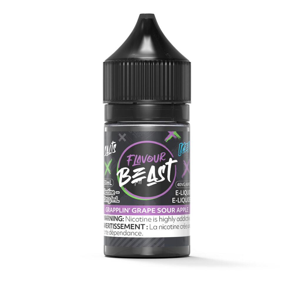 Grapplin' Grape Sour Apple Iced SALT Flavour Beast Salt E-Liquid