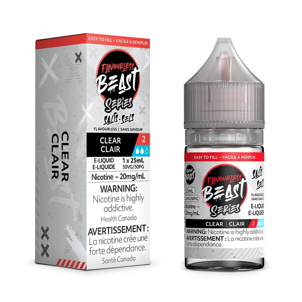 Clear 2 SALT Flavourless Beast Salt ELiquid 30mL VapeLoft