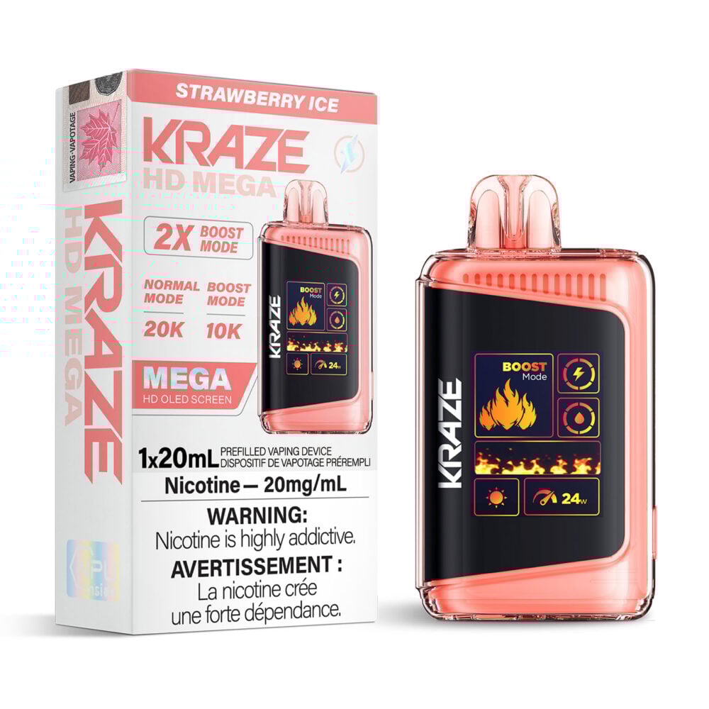 Strawberry Ice Kraze HD Mega Disposable Vape