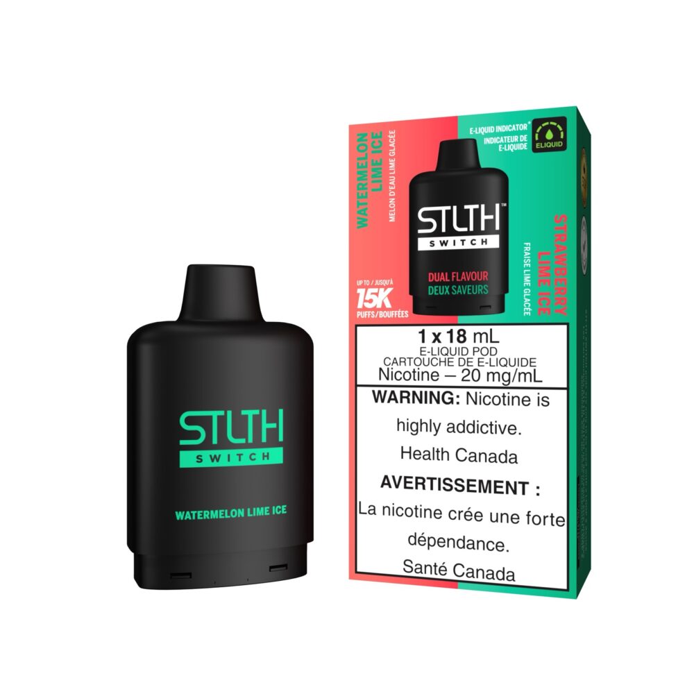 Watermelon Lime Ice and Strawberry Lime Ice STLTH Switch Pod