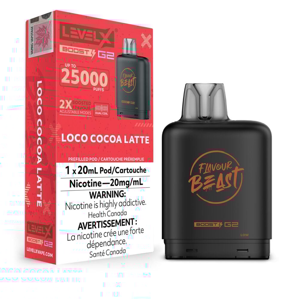 Loco Cocoa Latte Flavour Beast Boost G2 Level X Pod