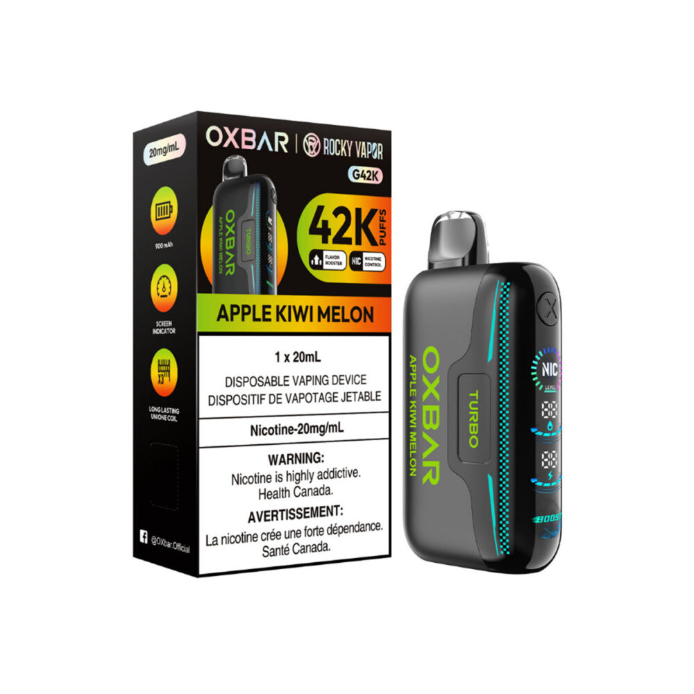 Apple Kiwi Melon OXBAR x Rocky Vapor Disposable Vape 42K Puffs