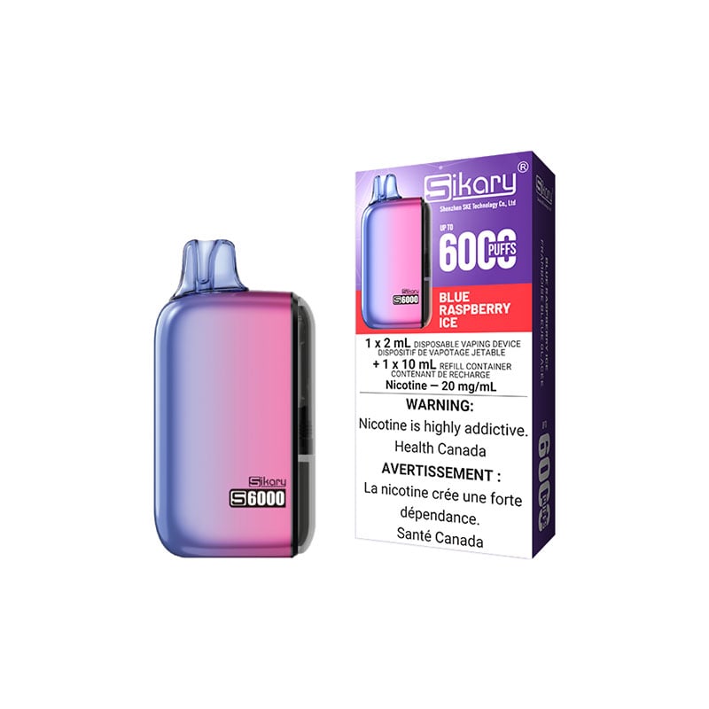 Blue Raspberry Ice Sikary S6000 Disposable Vape