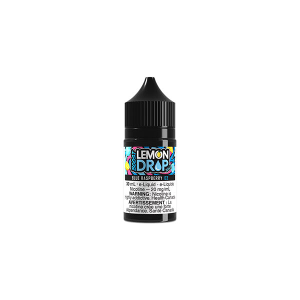 Bottle of blue raspberry ice by lemon drop boost salt e-liquid