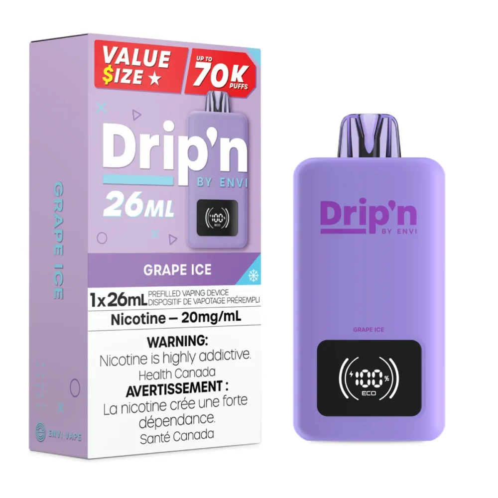 Grape Ice Drip'n by Envi 26mL Disposable Vape