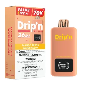 Mango Peach Watermelon Drip’n by Envi 26mL – Disposable Vape