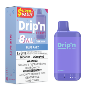 Blue Razz Drip’n by Envi 8mL – Disposable Vape