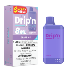 Grape Ice Drip’n by Envi 8mL – Disposable Vape