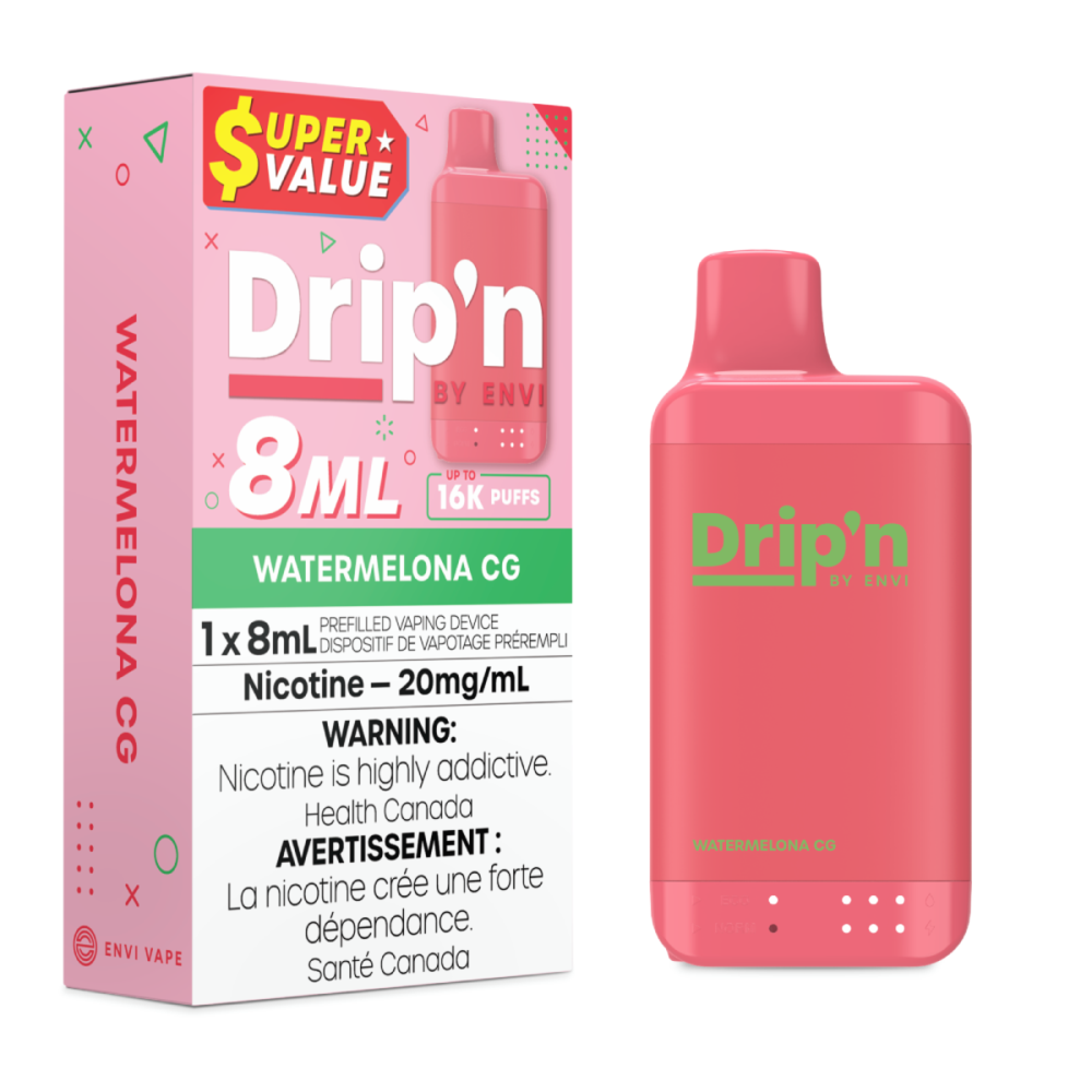 Watermelona CG Drip'n by Envi 8mL Disposable Vape