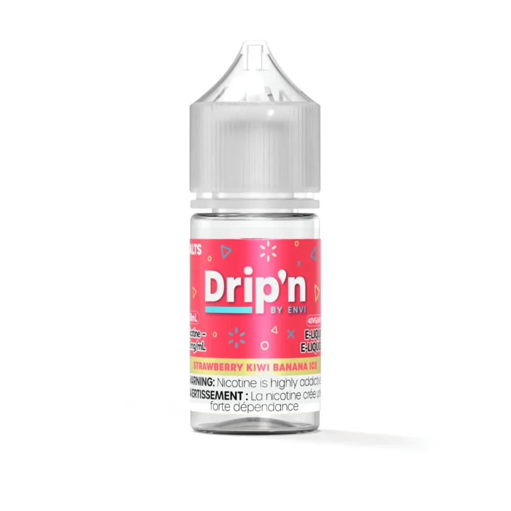 Strawberry Kiwi Banana Ice by Drip'n by Envi Classics SALT E-Liquid Bottle