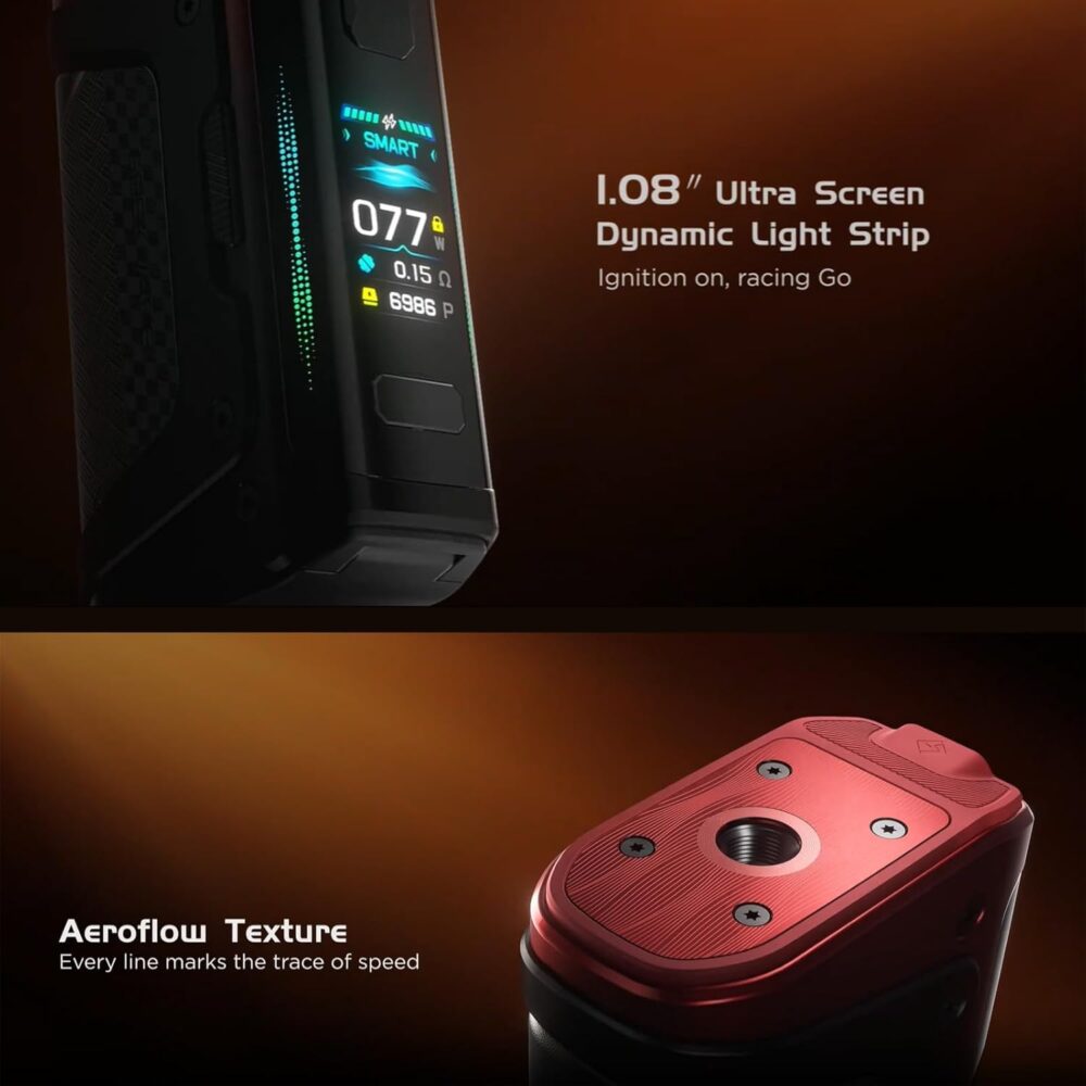 Demonstrating the LED screen on the GeekVape Aegis Legend 5