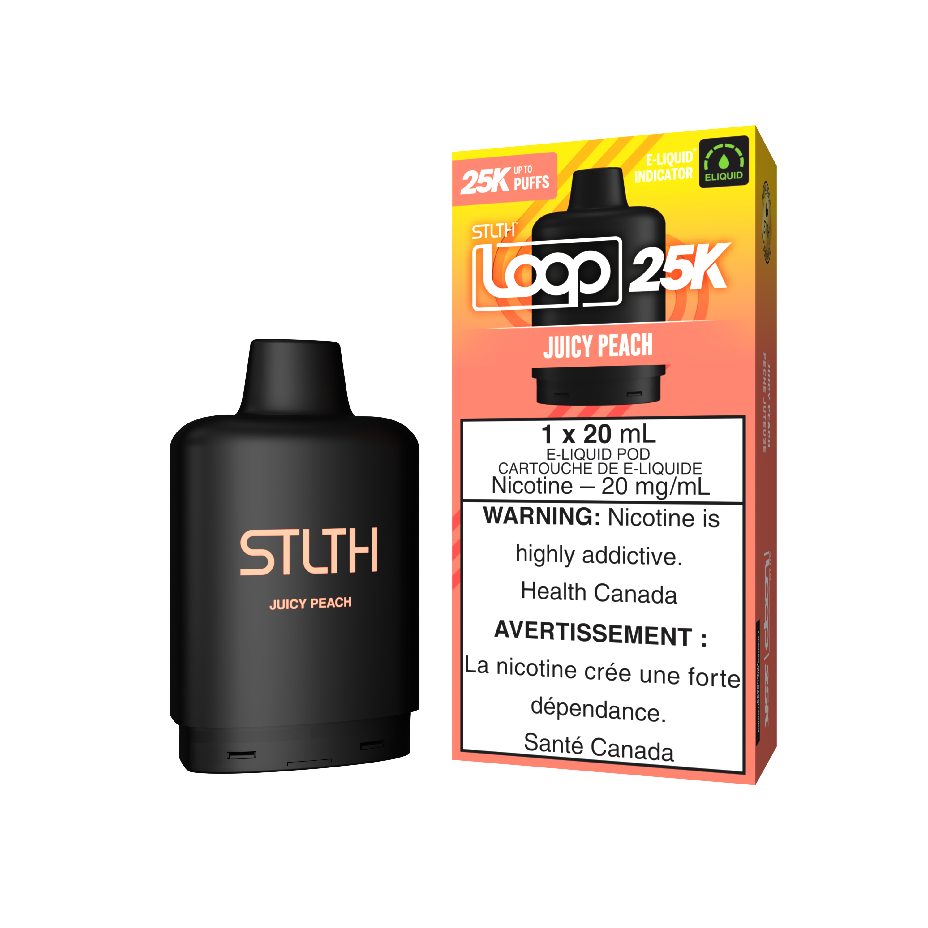 Juicy Peach STLTH Loop 25K Pod