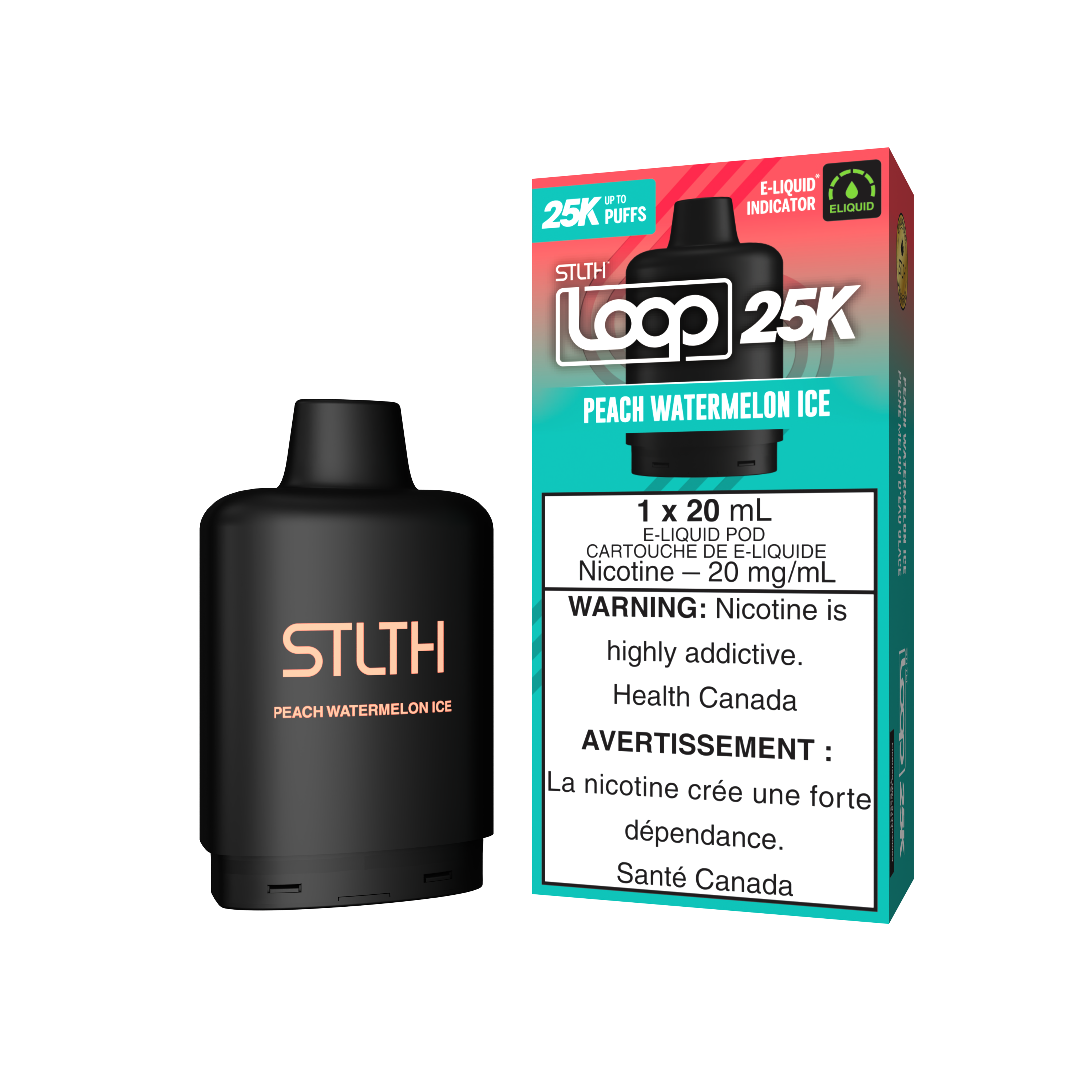 Peach Watermelon Ice STLTH Loop 25K Pod