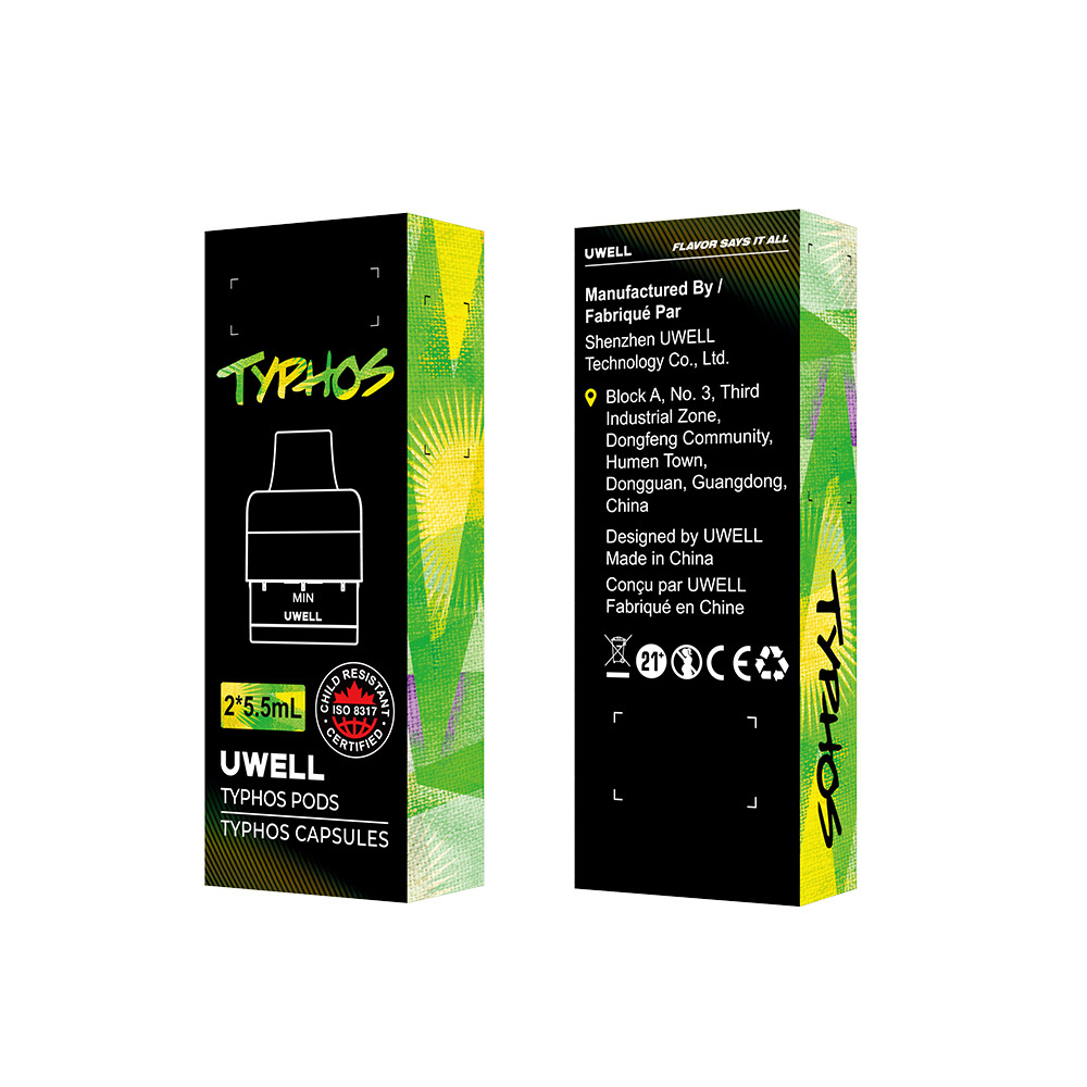 A pack of replacement pods for the UWELL Typhos Pod Vape