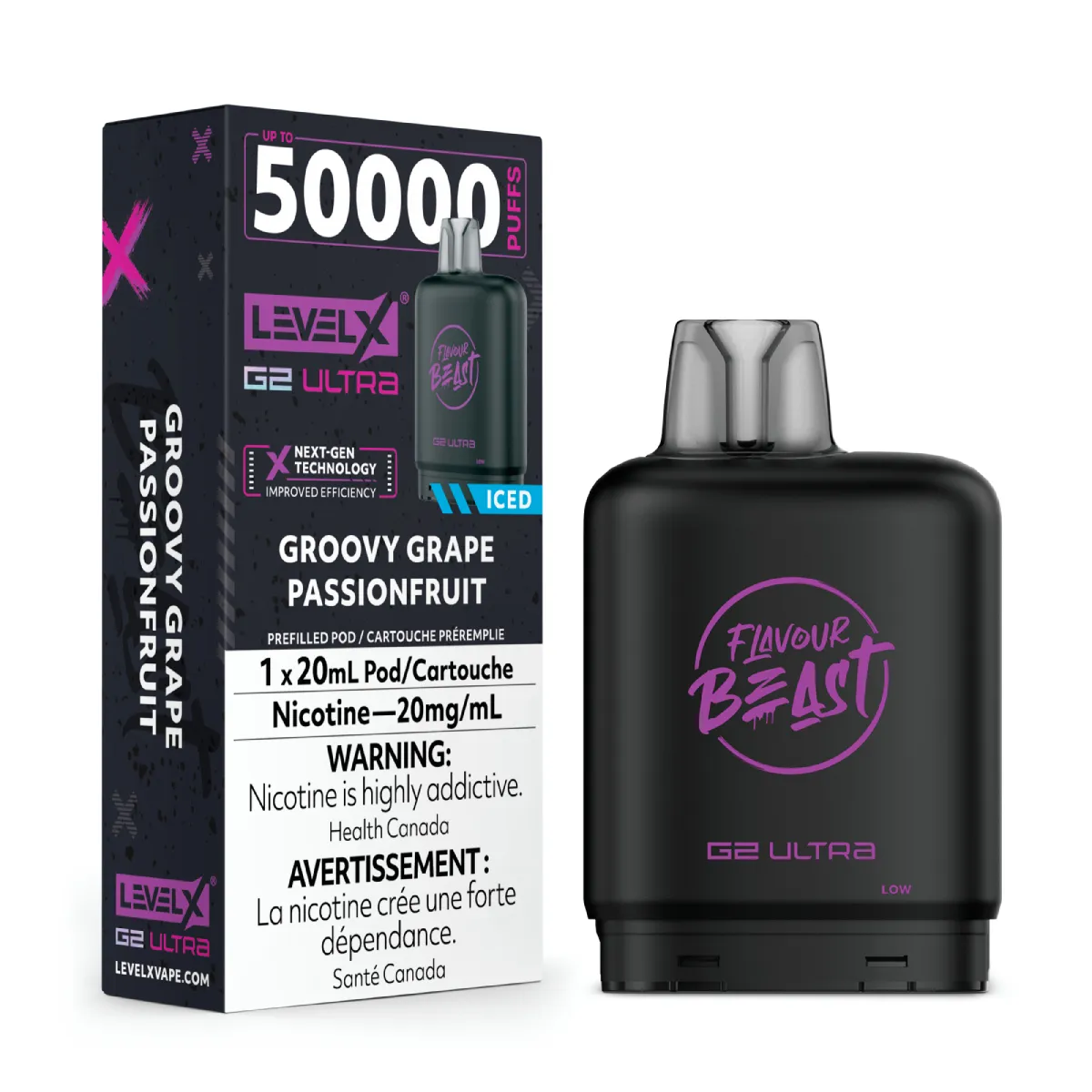 Groovy Grape Passion Fruit Level X G2 Ultra Cartridge