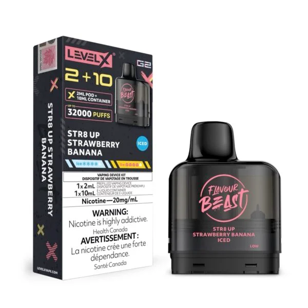 A product photo of the Flavour Beast G2 2 + 10mL refillable pod for the Level X G2 vaping device