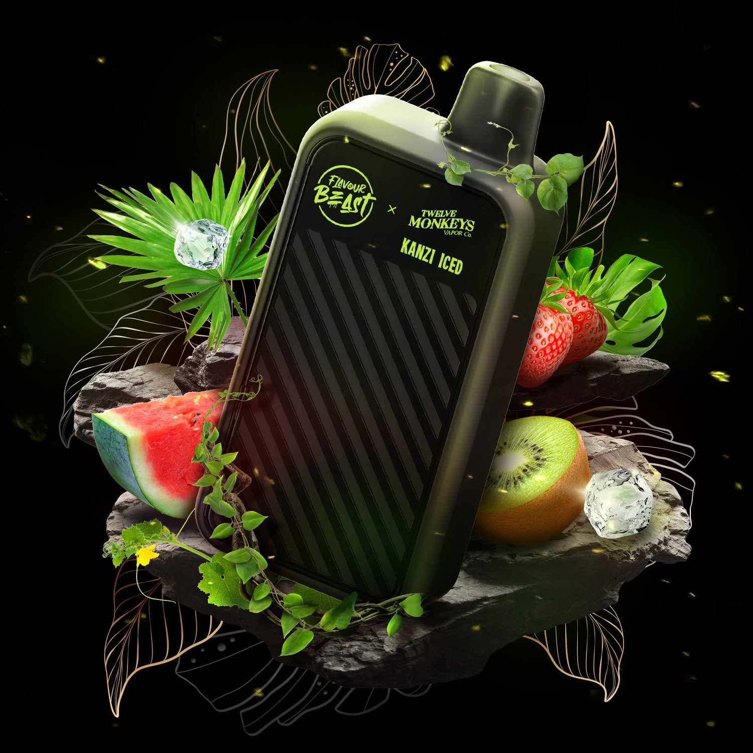 Kanzi Iced 12 Monkeys x Flavour Beast Mode Max 2 - Disposable Vape - Image 2
