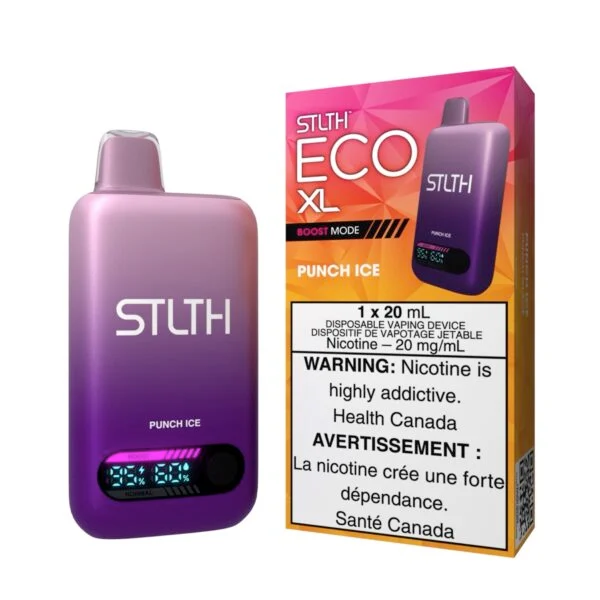 A picture of the STLTH ECO XL Disposable Vape in Punch Ice Flavour