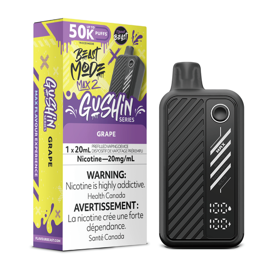Gushin Grape Flavour Beast Mode Max 2 - Disposable Vape