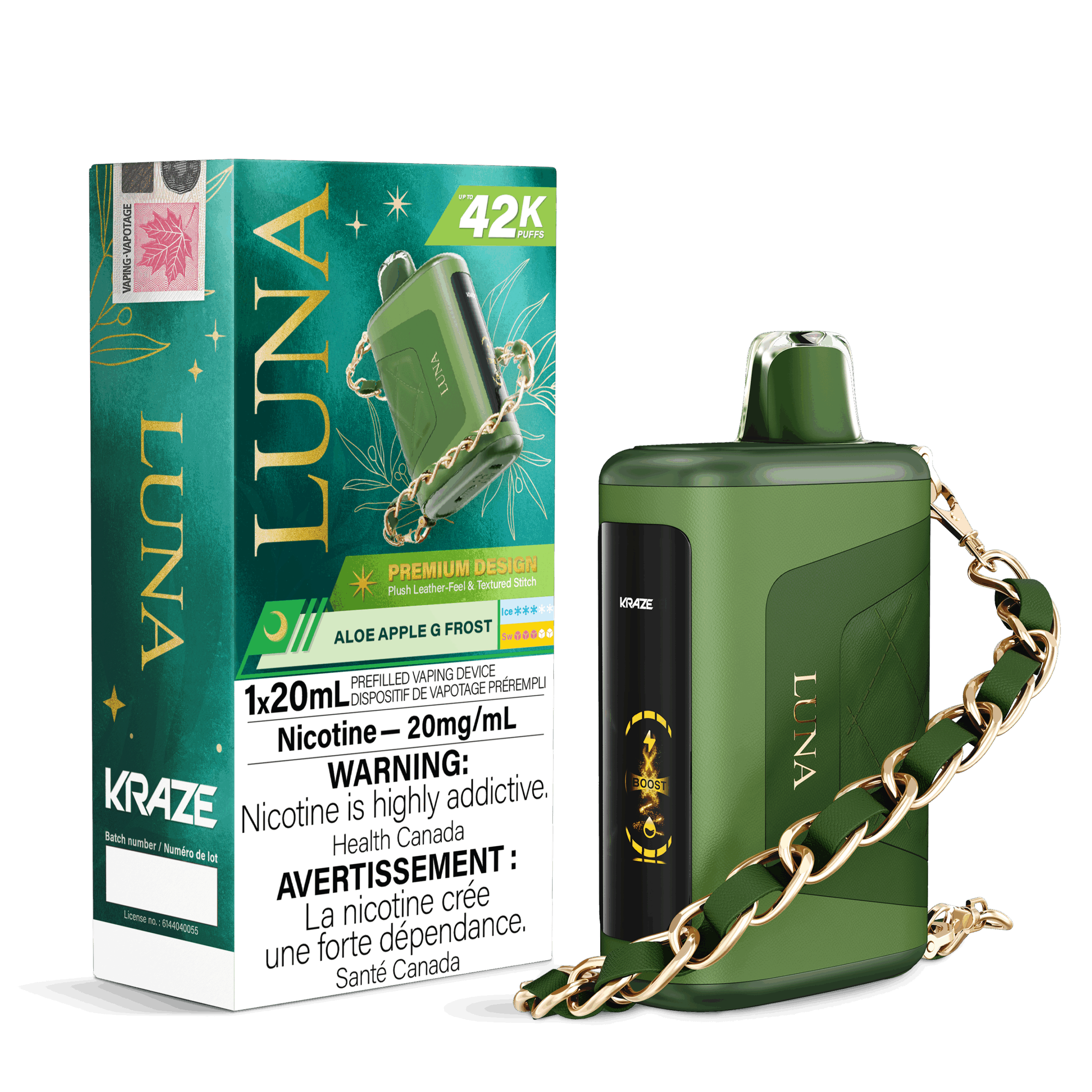 Aloe Apple G Frost Kraze Luna - Disposable Vape