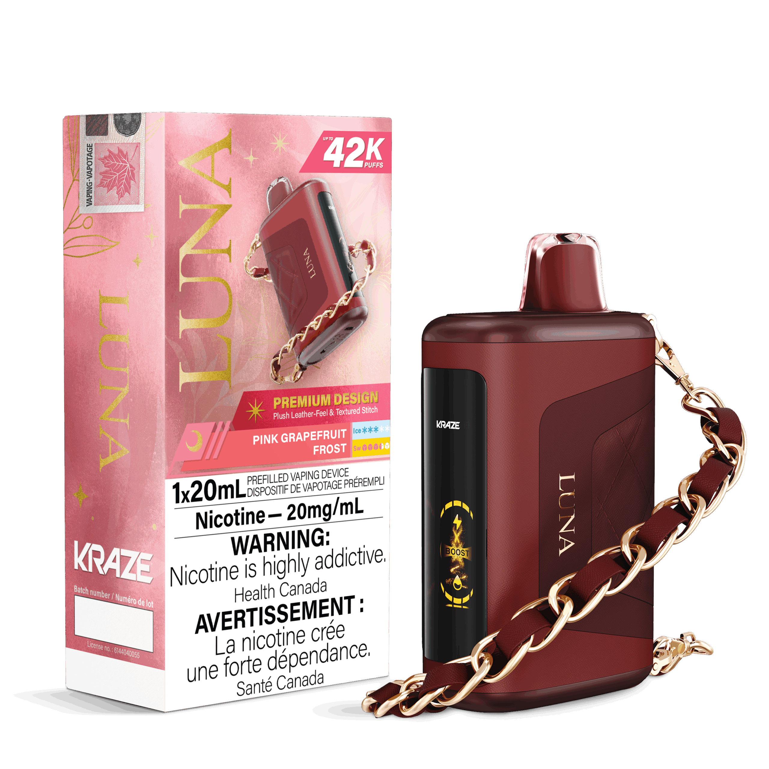 Pink Grapefruit Frost Kraze Luna - Disposable Vape