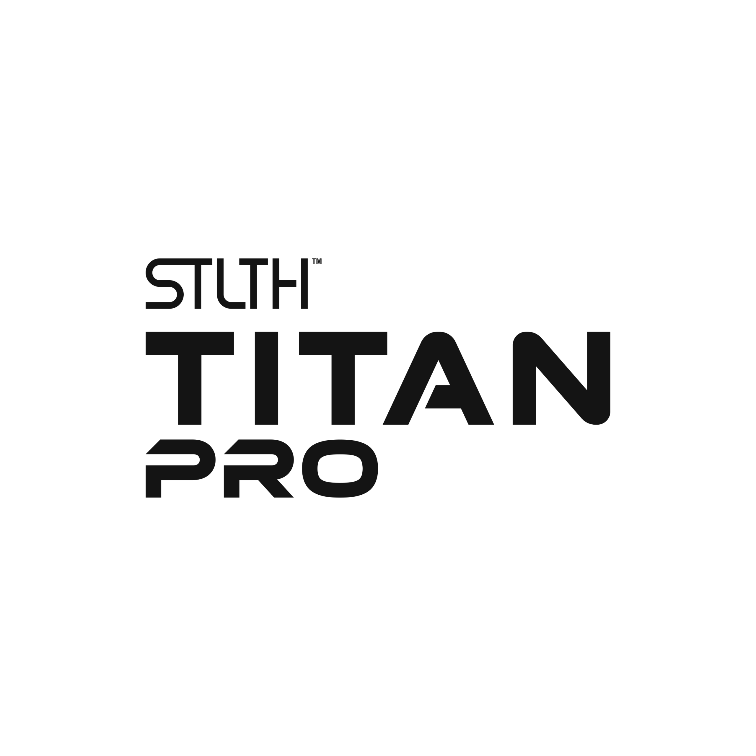 STLTH TITAN PRO logo in bold black text on a white background.