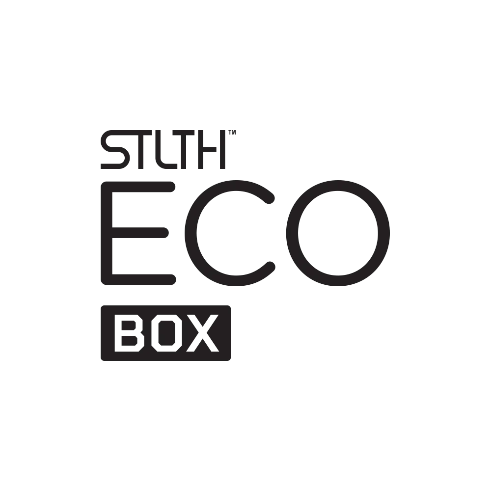 STLTH ECO BOX logo featuring bold text with ECO prominently displayed in the center.