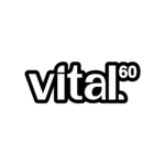 Logo featuring the word vital in lowercase letters, with 60 in superscript, all in a bold, modern font.