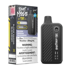 Blazin’ Banana Blackberry Iced Flavour Beast Mode Max – Disposable Vape