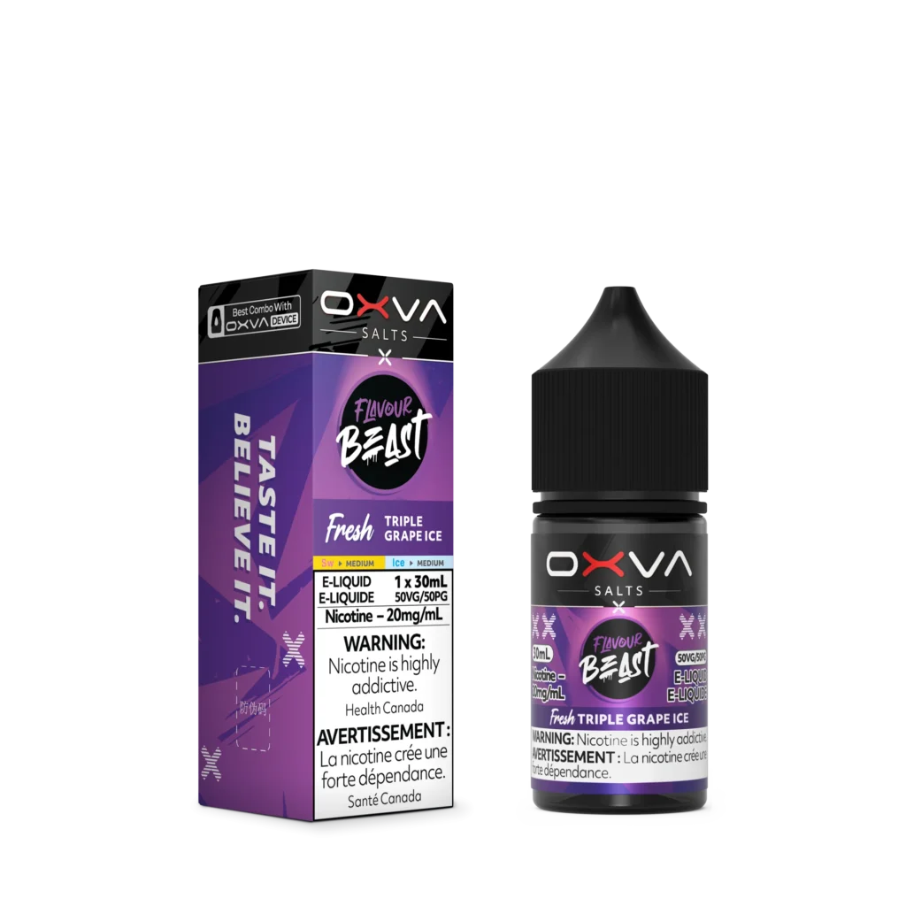 best grape ice vape juice Fresh Triple – Flavour Beast x OXVA E-Liquid XROS Cube Best Vapes 2024 - SELECT WEIGHT:1 Gram (1g)