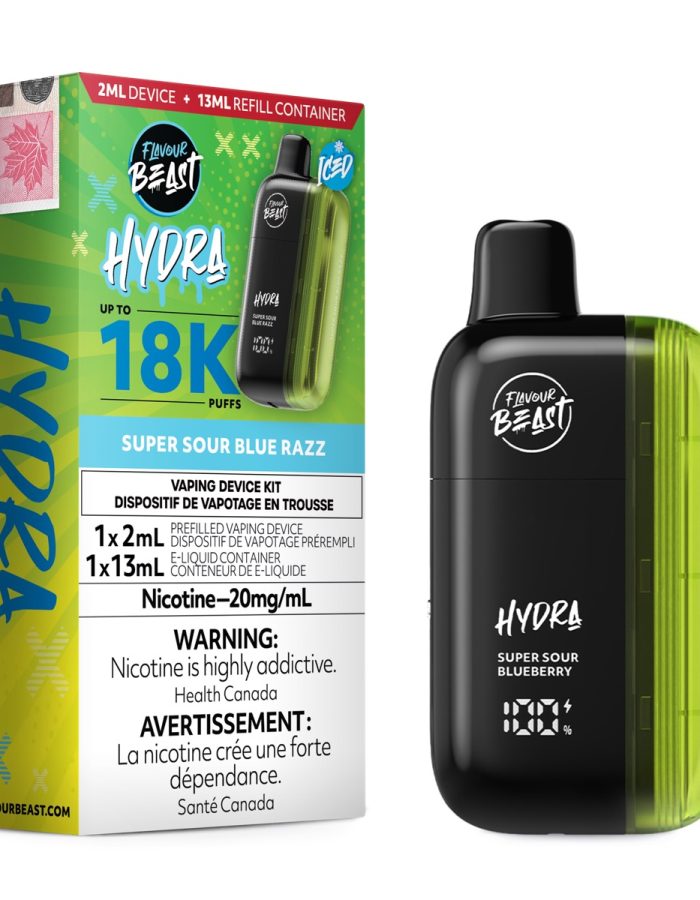 Super Sour Blue Razz Flavour Beast Hydra 18K