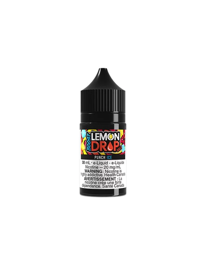 Bottle of punch ice by lemon drop boost salt e-liquid