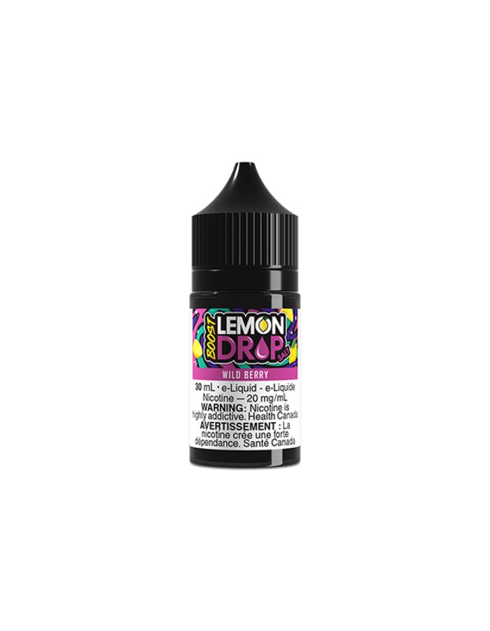 Bottle of Wild berry by lemon drop boost salt e-liquid