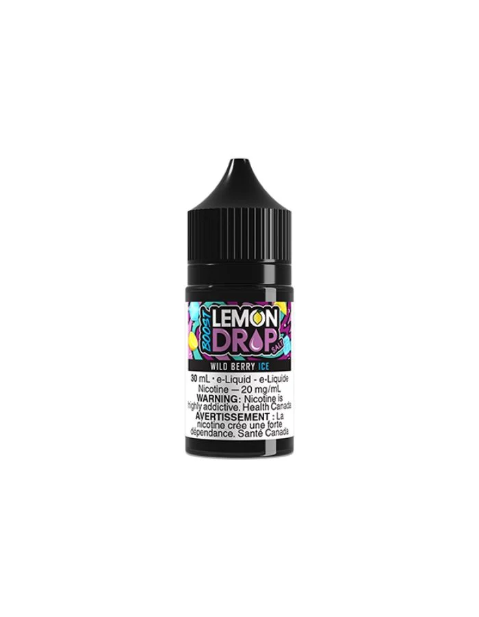 Bottle of Wild berry ice by lemon drop boost salt e-liquid
