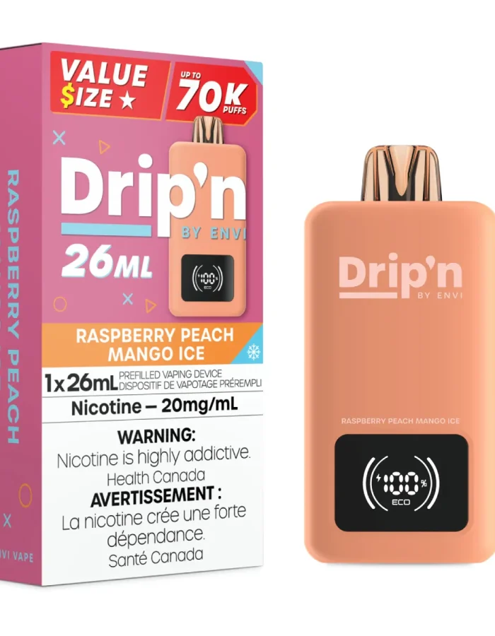 Raspberry Peach Mango Ice Drip'n by Envi 26mL