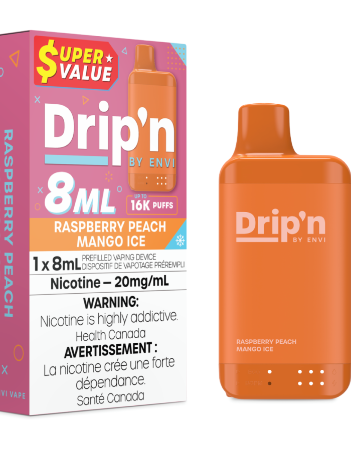 Raspberry Peach Mango Ice Drip'n by Envi 8mL