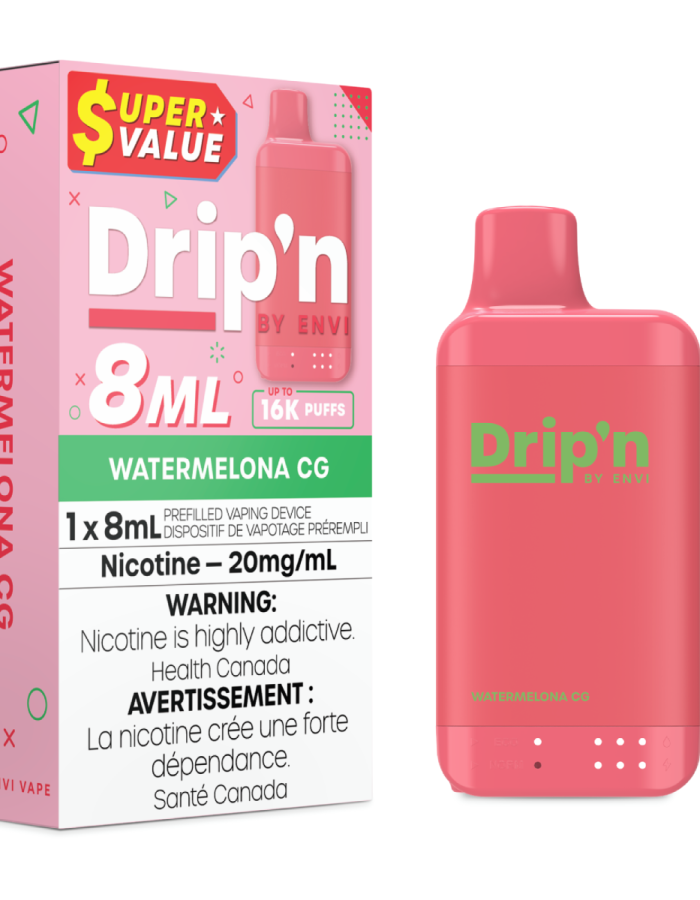 Watermelona CG Drip'n by Envi 8mL Disposable Vape