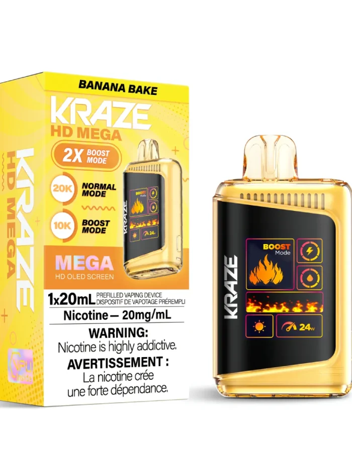 Banana Bake Kraze HD Mega Disposable Vape with 20k puffs